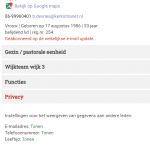 Screenshot - Privacy instellingen
