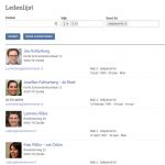 Screenshot - Ledenlijst